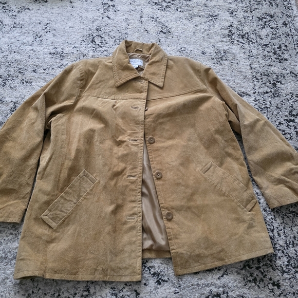 Jaclyn Smith Jackets & Blazers - Vintage Suede Leather Jacket Jaclyn Smith Womens 0X Tan Western Chic Rodeo